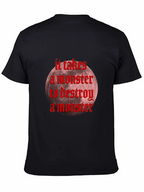 Monster Destroy Graphic Black T-Shirt