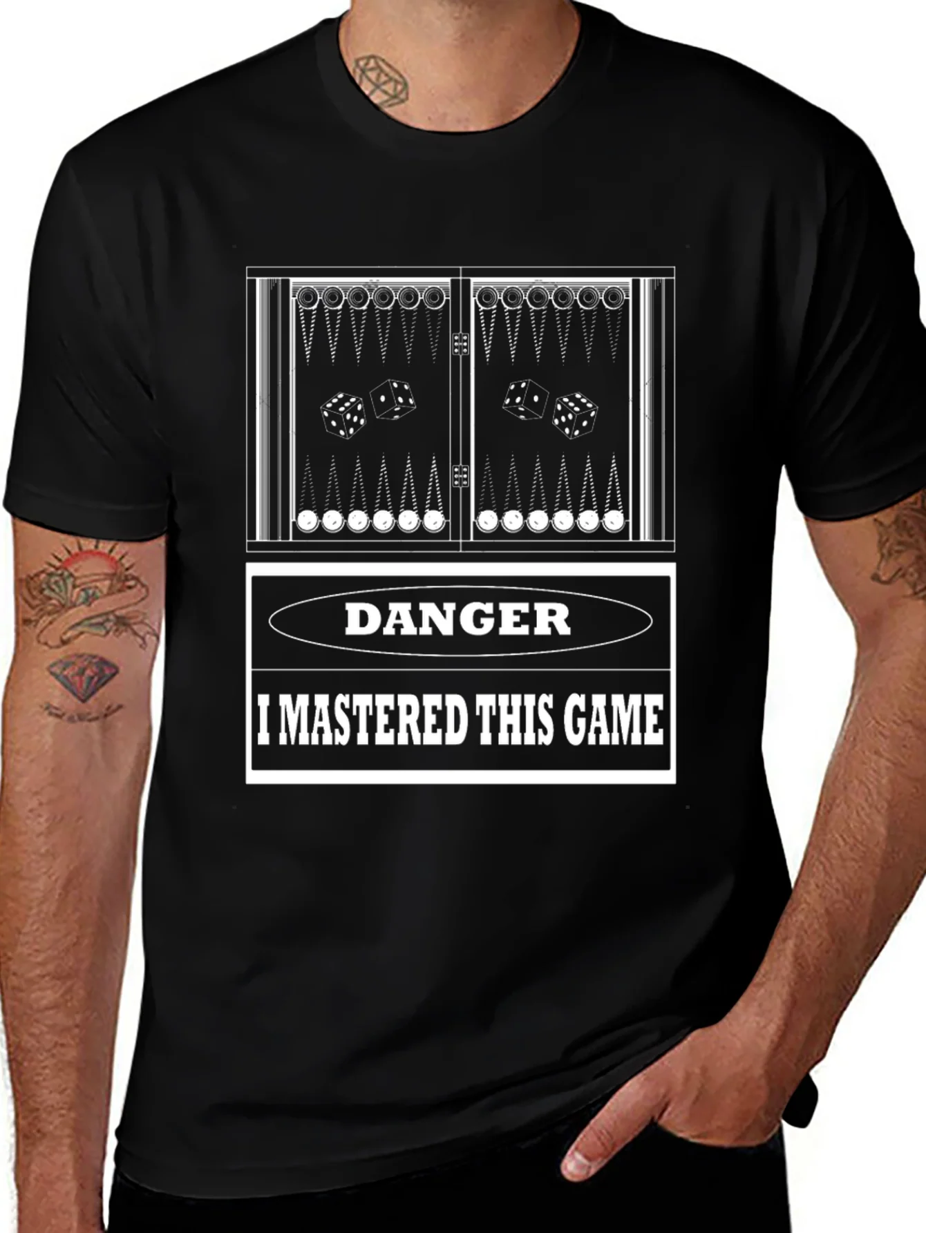 Danger: I Mastered This Game Backgammon T-Shirt