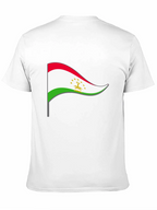 Tajikistan Flag Graphic Tee - Black Cotton Shirt