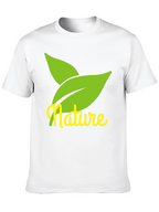 Nature Leaves Graphic Black T-Shirt