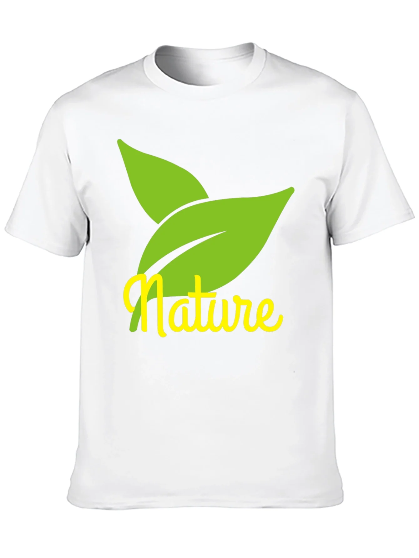 Nature Leaves Graphic Black T-Shirt