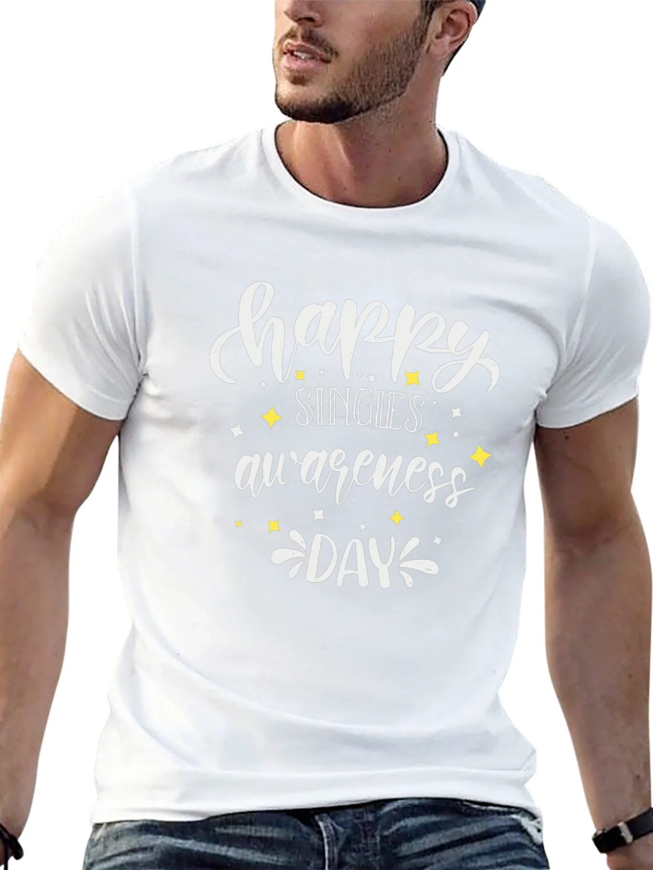 Happy Singles Awareness Day Black Tee
