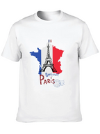 Paris France Eiffel Tower Black T-Shirt