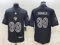Men's Los Angeles Rams Aaron Donald #99 Black RFLCTV Limited Jersey1