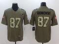 Men's New England Patriots Rob Gronkowski #87 Brown Player Game Jersey1