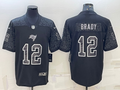 Men's Tampa Bay Buccaneers Tom Brady #12 Black Retired Player RFLCTV Limited Jersey1