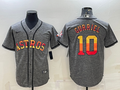 Men's Houston Astros Yuli Gurriel #10 Gray Replica Team Jersey1