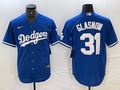 Men's Los Angeles Dodgers Tyler Glasnow #31 Blue Replica Player Jersey1