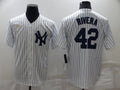 Men's New York Yankees Mariano Rivera #42 White Stitched Jersey1
