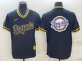 Men's Kansas City Royals Black Alternate Replica Team Logo Jersey1