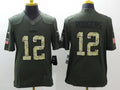 Men's Green Bay Packers Aaron Rodgers #12 Army Green Game Jersey1