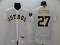 Men's Houston Astros Jose Altuve #27 White Player Jersey1