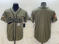 Men's Miami Dolphins Olive 2022 Salute To Service Limited Blank Jersey1