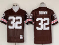 Men's Cleveland Browns Jim Brown  Brown Legacy Replica Player Jersey1