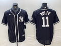 Men's New York Yankees Anthony Volpe #11 Black Limited Jersey1