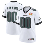 Men's Philadelphia Eagles Nike Midnight White Super Bowl LIX Custom Game Jersey