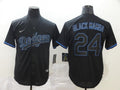 Men's Los Angeles Dodgers Kobe Bryant #24 Black Mamba Baseball Jersey1