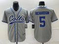 Men's Indianapolis Colts Anthony Richardson #5 Gray Game Jersey1 Joint Edition
