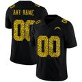 Custom1 Los Angeles Chargers Leopard Print Fashion Vapor Limited Jersey1 Black Stitched American Football Jerseys