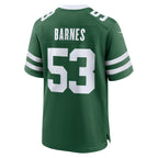 Zaire Barnes New York Jets Nike Team Game Jersey - Legacy Green