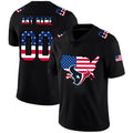 Custom1 Houston Texans Football Black Limited Fashion Flag Stitched American Football Jerseys