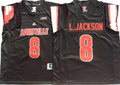 Men's Louisville Cardinals Lamar Jackson #8 Black Player Game Jersey