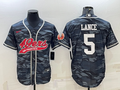 Men's San Francisco 49ers Trey Lance #5 Grey Camouflage Player Jersey1 Joint Edition