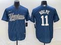 Men's New York Yankees Anthony Volpe #11 Blue Player Jersey1 Joint Edition