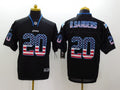 Men's Detroit Lions Barry Sanders #20 Black Game Player Jersey1