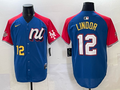 Men's National League Francisco Lindor #12 Blue 2025 All-Star Edition Replica Player Jersey