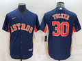 Men's Houston Astros Kyle Tucker #30 Navy Alternate Replica Player Name Jersey1