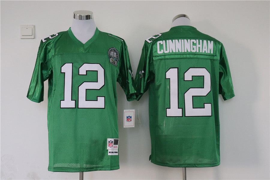 Men's Philadelphia Eagles Randall Cunningham  Kelly Green Legacy Replica Jersey1