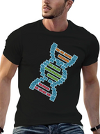 DNA Pixel Art Graphic Tee - Science T-Shirt