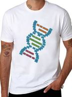 DNA Pixel Art Graphic Tee - Science T-Shirt
