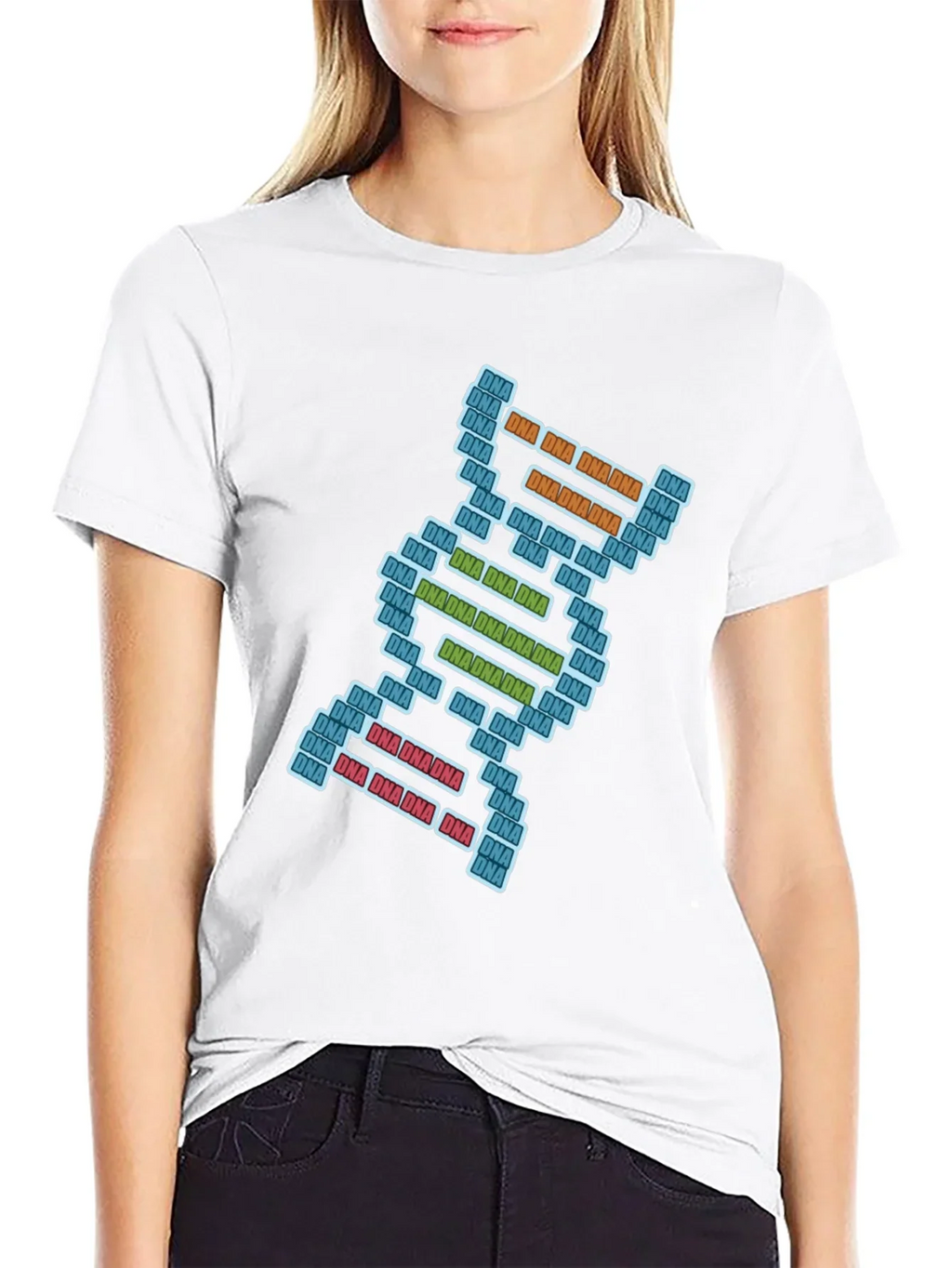 DNA Pixel Art Graphic Tee - Science T-Shirt