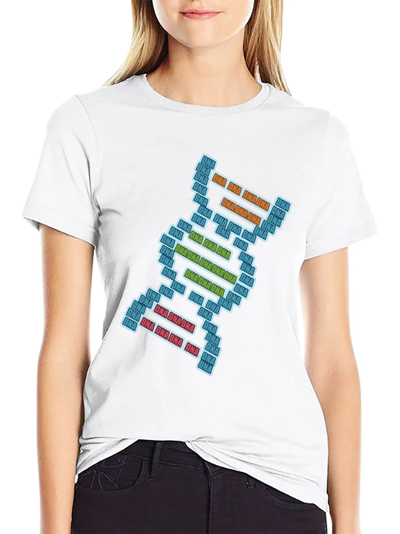DNA Pixel Art Graphic Tee - Science T-Shirt