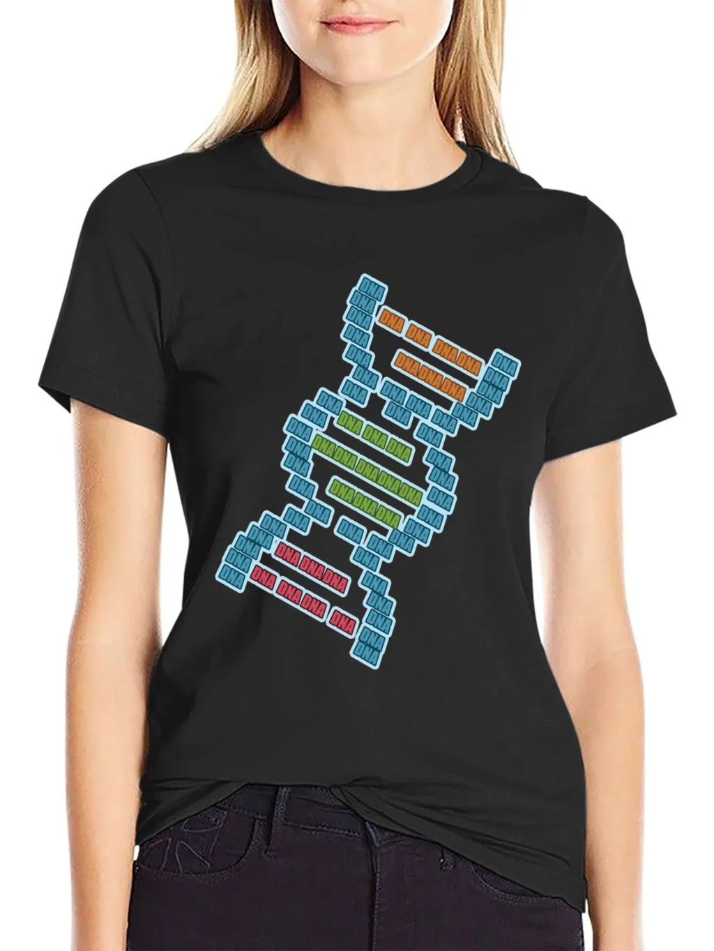 DNA Pixel Art Graphic Tee - Science T-Shirt
