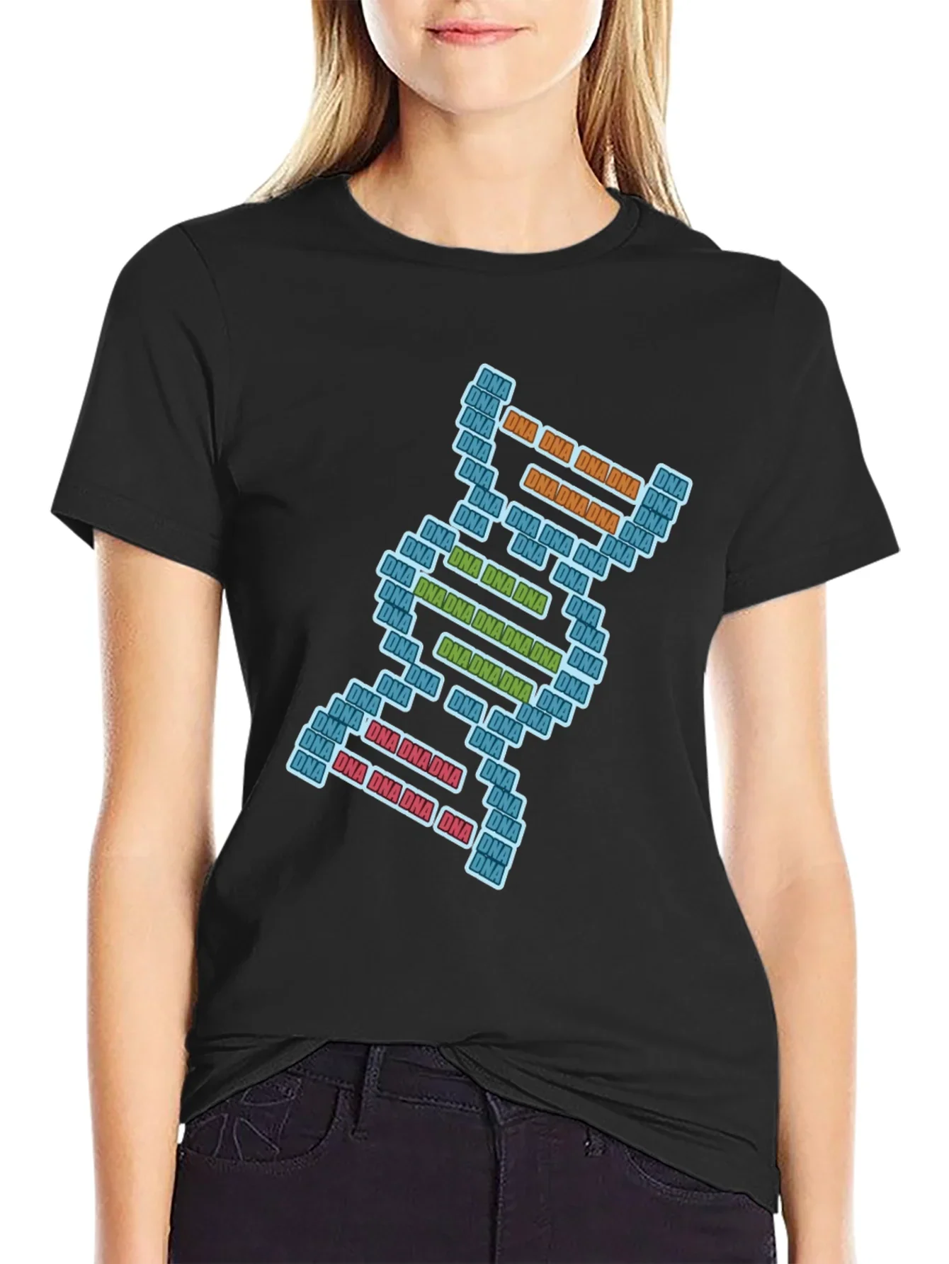 DNA Pixel Art Graphic Tee - Science T-Shirt