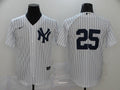 Men's New York Yankees Jason Giambi #25 White Replica Player Name Jersey1