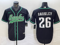 Men's Philadelphia Eagles Saquon Barkley #26 Black Player Jersey1 Joint Edition