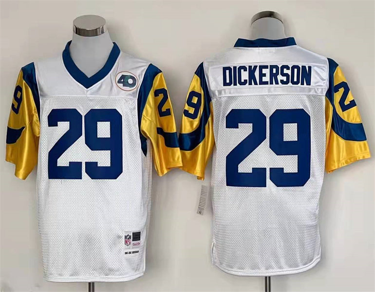 Men's San Louis Rams Eric Dickerson  White Legacy Replica Jersey1