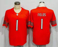 Men's Chicago Bears Justin Fields #1 Orange Player Game Jersey1