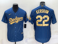 Men's Los Angeles Dodgers Clayton Kershaw #22 Blue Game Jersey1