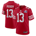 Men's San Francisco 49ers Brock Purdy #13 Scarlet Super Bowl LVIII Game Jersey1