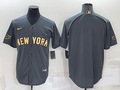 Men's New York Yankees Dark Gray Replica Blank Jersey1