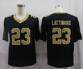 Men's New Orleans Saints Marshon Lattimore #23 Black Game Jersey1
