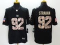 Men's New York Giants Michael Strahan #92 Black Game Player Jersey1