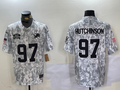 Men's Detroit Lions Aidan Hutchinson #97 Arctic Camo 2024 Salute to Service Limited Jersey1
