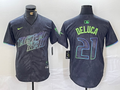 Men's Tampa Bay Rays Jonny DeLuca #21 Charcoal 2024 City Connect Limited Player Jersey1