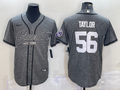 Men's New York Giants Lawrence Taylor #56 Gray Game Jersey1 Joint Edition